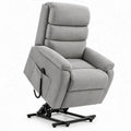 Elektrische sta-opfauteuil met relaxfunctie, lichtgrijs/zwart, 85 x 92 x 108 cm